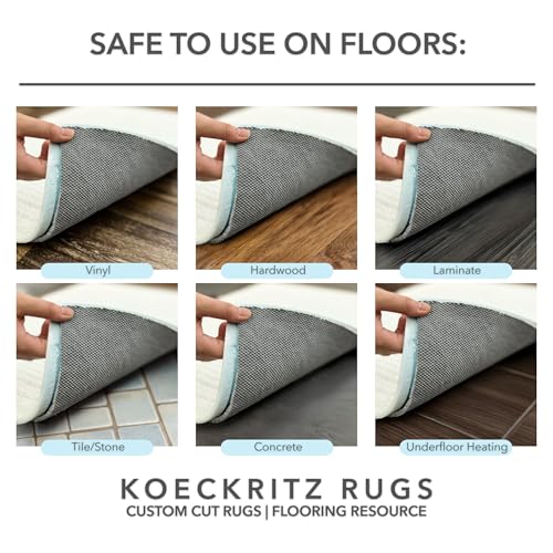 Koeckritz Duo-Lock Felt & Rubber Rug Pad 4' x 8' Non-Slip Floor Protector