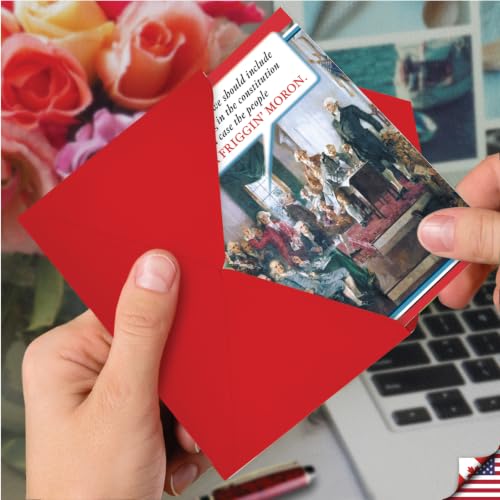 NobleWorks Funny Christmas Greeting Card Patriotic Constitution