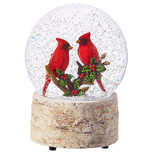 Raz 5.5" Cardinal Snow Water Globe with Music