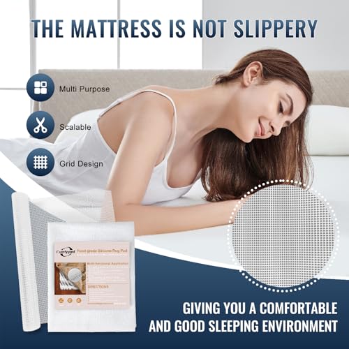Non-Slip Silicone Mattress Gripper Pad - 36 x 78 Inch Bed Slide Stopper