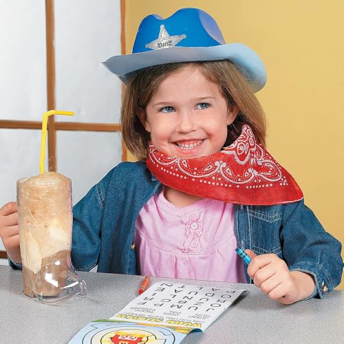 Fun Express Cowboy Boot Cups Clear Plastic 17oz - 12 Pack, Western Party Supplies