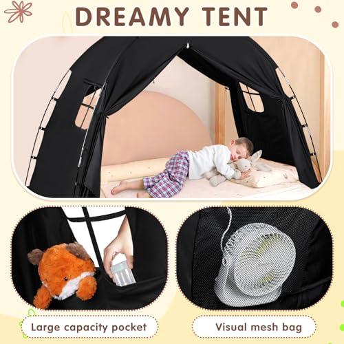 Kids Indoor Privacy Bed Tent - Breathable Playhouse & Sleep Canopy