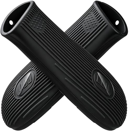 2-Pack Silicone Cast Iron Skillet Handle Covers - Heat-Resistant Grip
