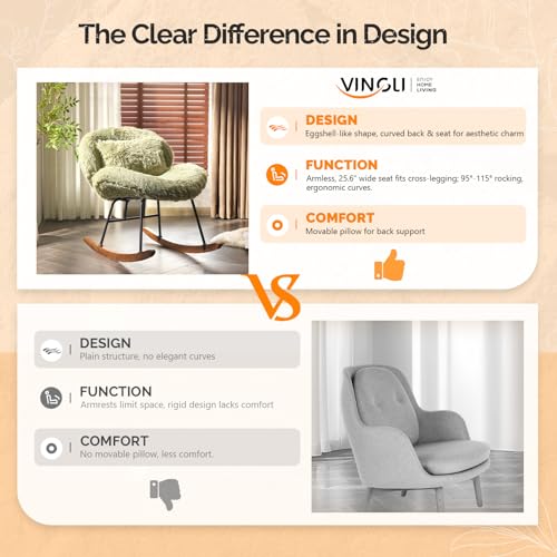 Extra Wide Criss Cross Nursery Rocking Chair, Reclining Teddy Fleece Glider