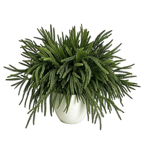 Artificial Norfolk Pine Stems 18 Inch for Christmas Decor - 16PCS - Variation of 16norfolk Pine