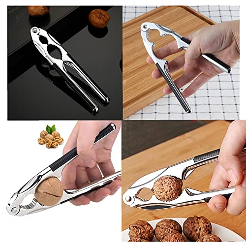 LEFJUBAW Black Nut Crackers – Handheld Walnut Pecan Nut Cracker Tool