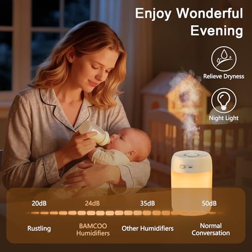Plant Humidifier 650ml with Colorful Lights for Indoor Plants and Desk
