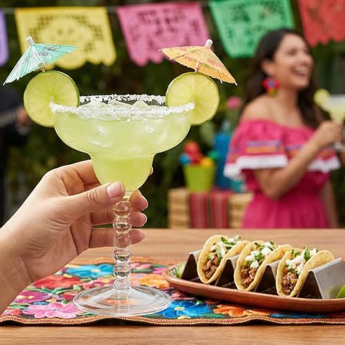 TOPZEA 4-Pack Acrylic Margarita Glasses Set - Unbreakable 13.5 oz Plastic Cocktail Cups for Pool & Party
