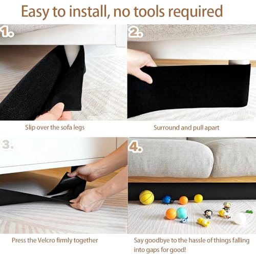 Soft Under Bed Blocker & Furniture Gap Filler for Pets & Toys - 5 in x 11 ft