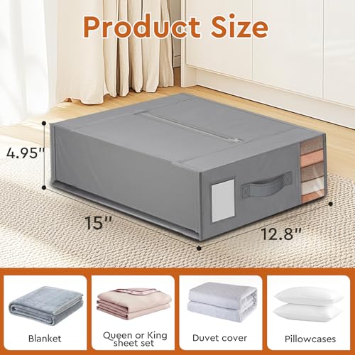 Foldable Bed Sheet Closet Organizers and Storage Cubes 4 Pack