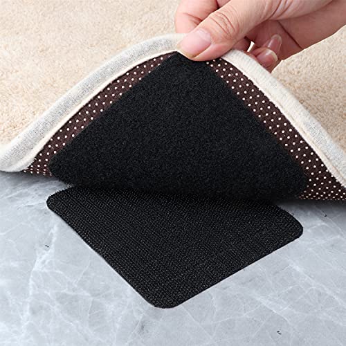 Non-Slip Rug Grippers for Hardwood Floors - 10-Pack Anti-Curling Carpet Tape