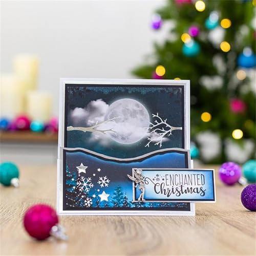 11 Pcs Hot Foil Plate Set – Christmas Words & Snowflake Dies for Card Making (CYFUN DESIGN) variation: 11 Pcs Foil Plate