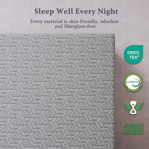 Sleepmax 4-Inch King Extra Firm Cooling Memory Foam Mattress Topper