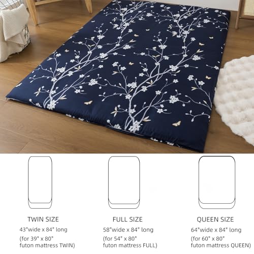 Microfiber Futon Cover with Zipper - Soft, Machine Washable, Full Size