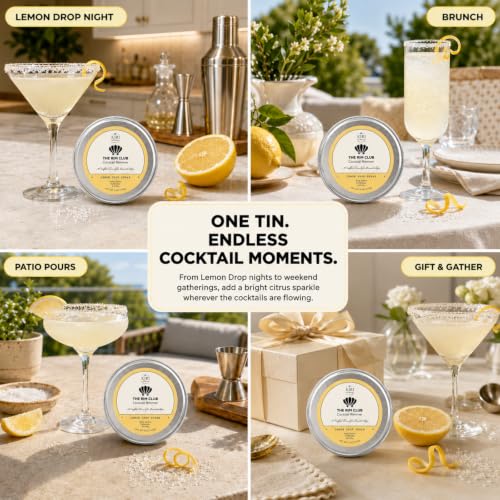 Kiri & Sons Lemon Drop Sugar Cocktail Rimmer 5oz for Margaritas & Craft Drinks