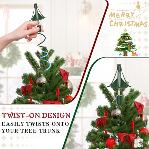 Metal Christmas Tree Topper Holder with Adjustable Attachment - Universal, Pointed Top (RGJ)
