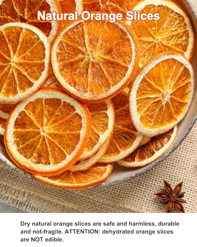 50pcs Natural Dried Orange Slices for Crafts, Potpourri and Wreath Making