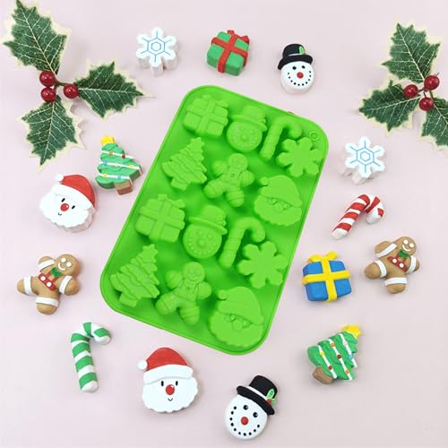 Christmas Silicone Chocolate Mold for Holiday Candy, Gums & Soaps