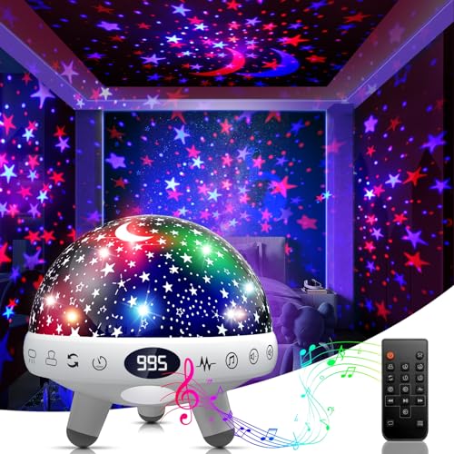 Kids Sound Machine and Star Projector Night Light for Nursery