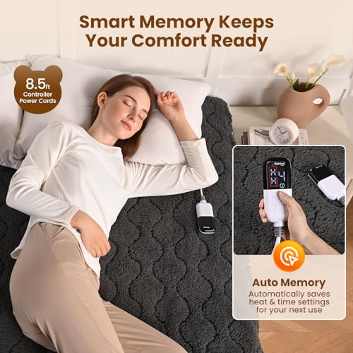 Electric Heated Mattress Pad Queen Size with Dual Controls