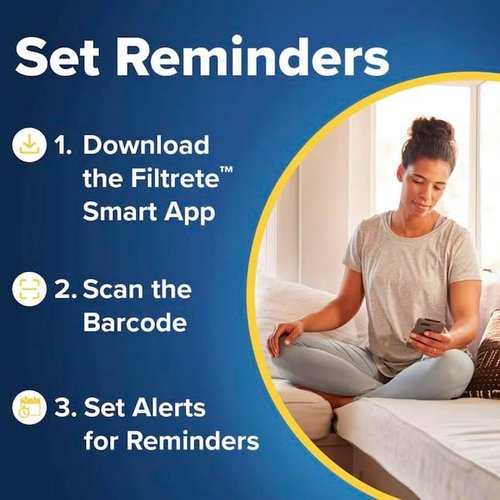 Filtrete 20x25x1 Air Filter - 3M MERV 1 HVAC AC Furnace Replacement | 6-Pack (Actual Size 19.69x24.69x0.88 in)