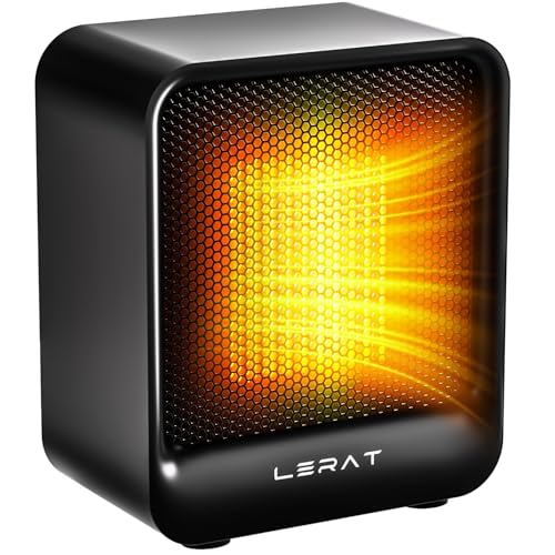 Portable Mini Space Heater 500W Fast Heating Desk Heater Black