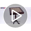 3-in-1 Wooden Chess, Checkers and Backgammon Game Table with Storage