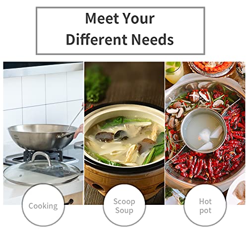 13.7-Inch 304 Stainless Steel Soup Ladle with Ergonomic Vacuum Handle