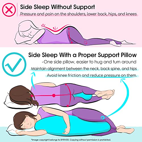 39" C Shaped Body Pillow for Side Sleepers - Anxiety Relief & Comfort