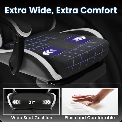 Ergonomic Gaming Chair with Lumbar Support and Breathable Fabric