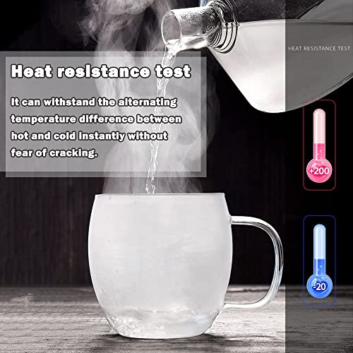 17 oz Glass Tea Cup with Infuser & Lid - Clear Loose Leaf Mug for Hot & Cold Beverages