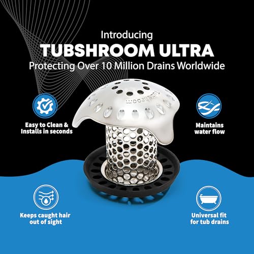 Stainless Steel Bathtub Drain Hair Catcher and Strainer with Adapters