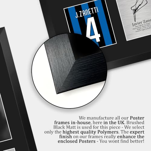 Javier Zanetti Autographed 16x12 Framed Soccer Photo - Supporters Gift, Portrait Variation