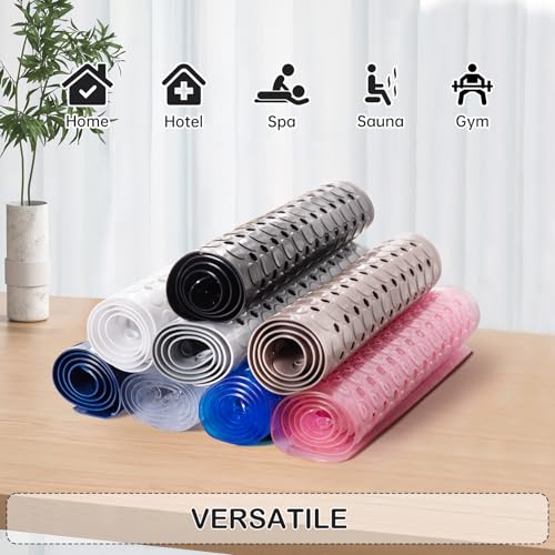 Non-Slip Bathtub Mat, 35 x 16.3 Inch Extra Large Shower Mat with Suction Cups