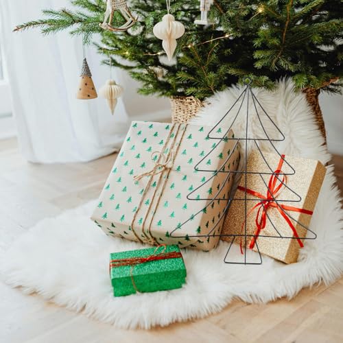 Christmas Tree Wreath Frame, 13-inch Metal Wire Garland Form for DIY Decor