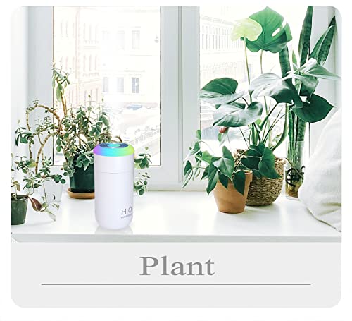 Mini Portable Humidifier 350ml with LED Night Light for Desk and Travel