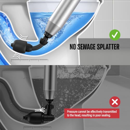 Electric Toilet Plunger, Air Powered Drain Clog Remover for Household Use