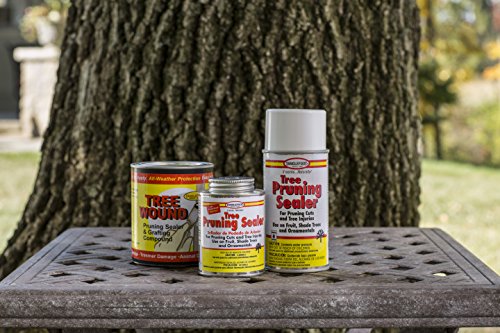 Tree Pruning Sealer with Brush Cap, 8 oz - Weatherproof Cut & Injury Seal