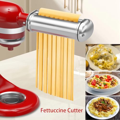 3-Piece Stainless Steel Pasta Maker Attachment for Stand Mixers