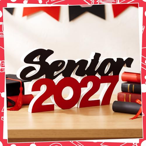 Senior 2027 Graduation Table Sign, Class of 2027 Party Centerpiece Decor