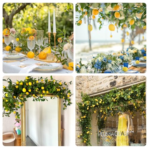12PCS Realistic Artificial Lemons for Home & Kitchen Decor