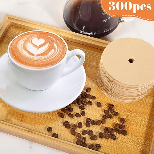 Unbleached Percolator Coffee Filters (300 Pack) - 3.75 Inch Natural Wood Pulp