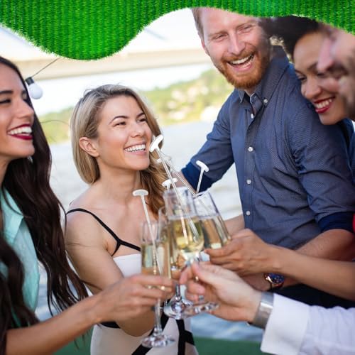Sunnychicc Silver 30 Pack Golf Club Cocktail Stirrers - 6 Inch Reusable Swizzle Sticks for Drinks & Party Decor