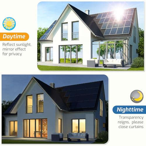 One Way Window Tint Film | Black Silver Privacy & Heat Control, 17.5" x 78.7"