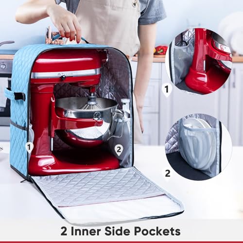 Quilted Stand Mixer Cover with Sliding Base for 6-8 Quart Bowl-Lift Mixers