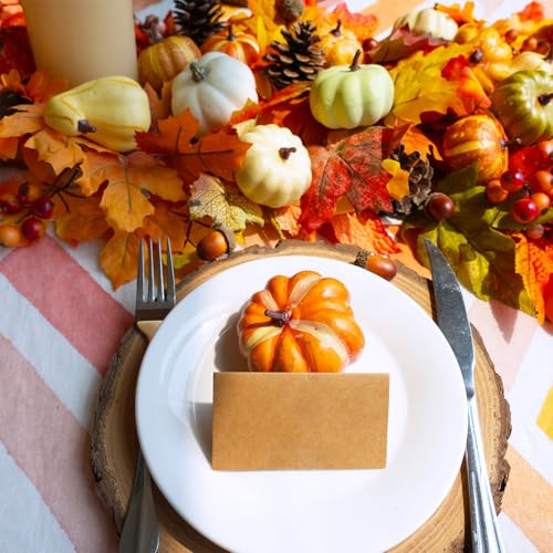 46-Piece Artificial Fall Harvest Decor Set: Pumpkins, Gourds, and Foliage