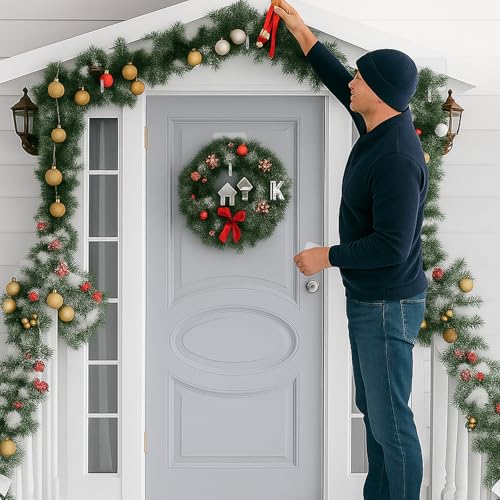 Anglechic 25 Packs 37 Lb Adhesive Christmas Wreath Hooks, Clear 2.64in