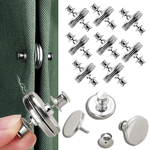 8 Pairs Magnetic Curtain Clips, Strong Alloy Window Drape Closures