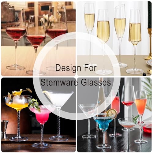 Gnollko Travel Wine Glass Charms Set - 16pcs Stem Markers for Tasting Party Gifts