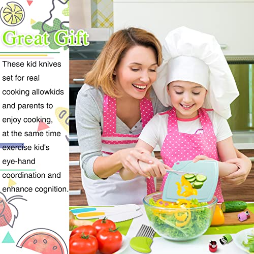 10-Piece Kids Safe Cooking Knife Set with Serrated Edges and Slicers